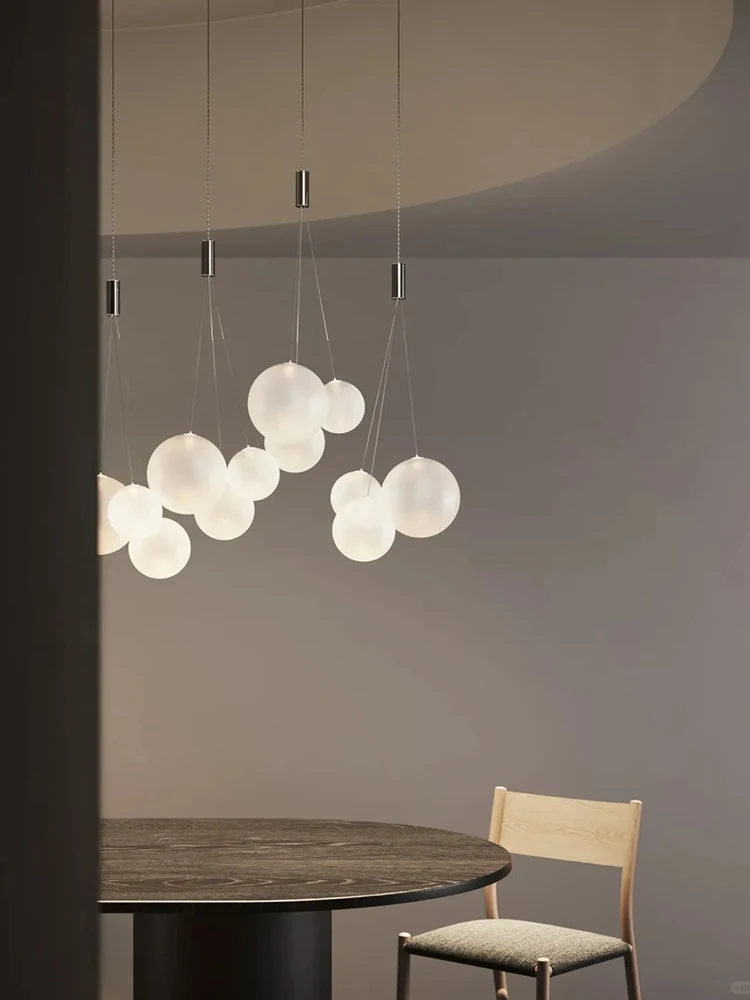 Italy Modern Classical Design Colored Glass Bubbles Chandeliers Elegant Home-applicants LED Dimmable Lightings For Dining Room