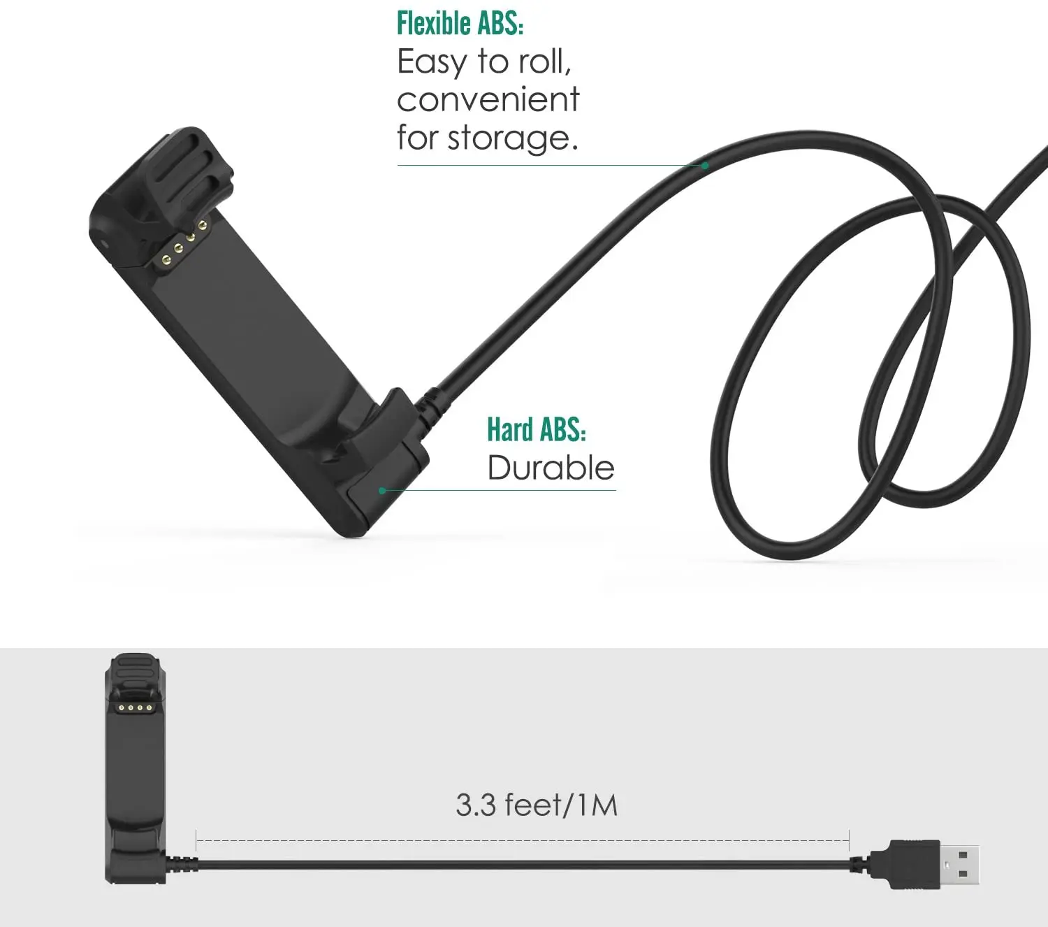Ladegerät Dock kompatibel mit Garmin Forerunner 220, USB Data Sync Charge Cradle Dock Ladegerät mit 1M Ladekabel für Garmin