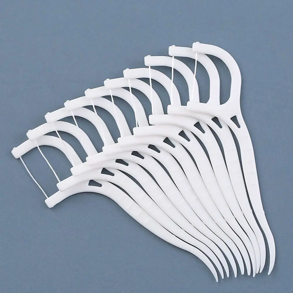 

50/100 Pcs/Bag Flat Dental Floss Ultra-fine Disposable Dental Floss Stick Oral Hygiene Care Tooth Cleaning Interdental Brush