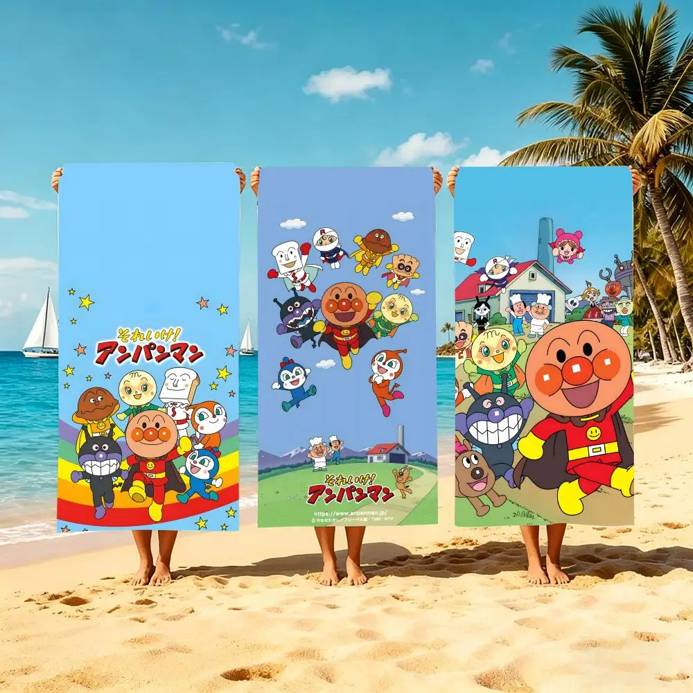 Anime Anpanman Towel Microfiber beach towel, quick-dry, sand-free, ultra-fine fiber, super soft.