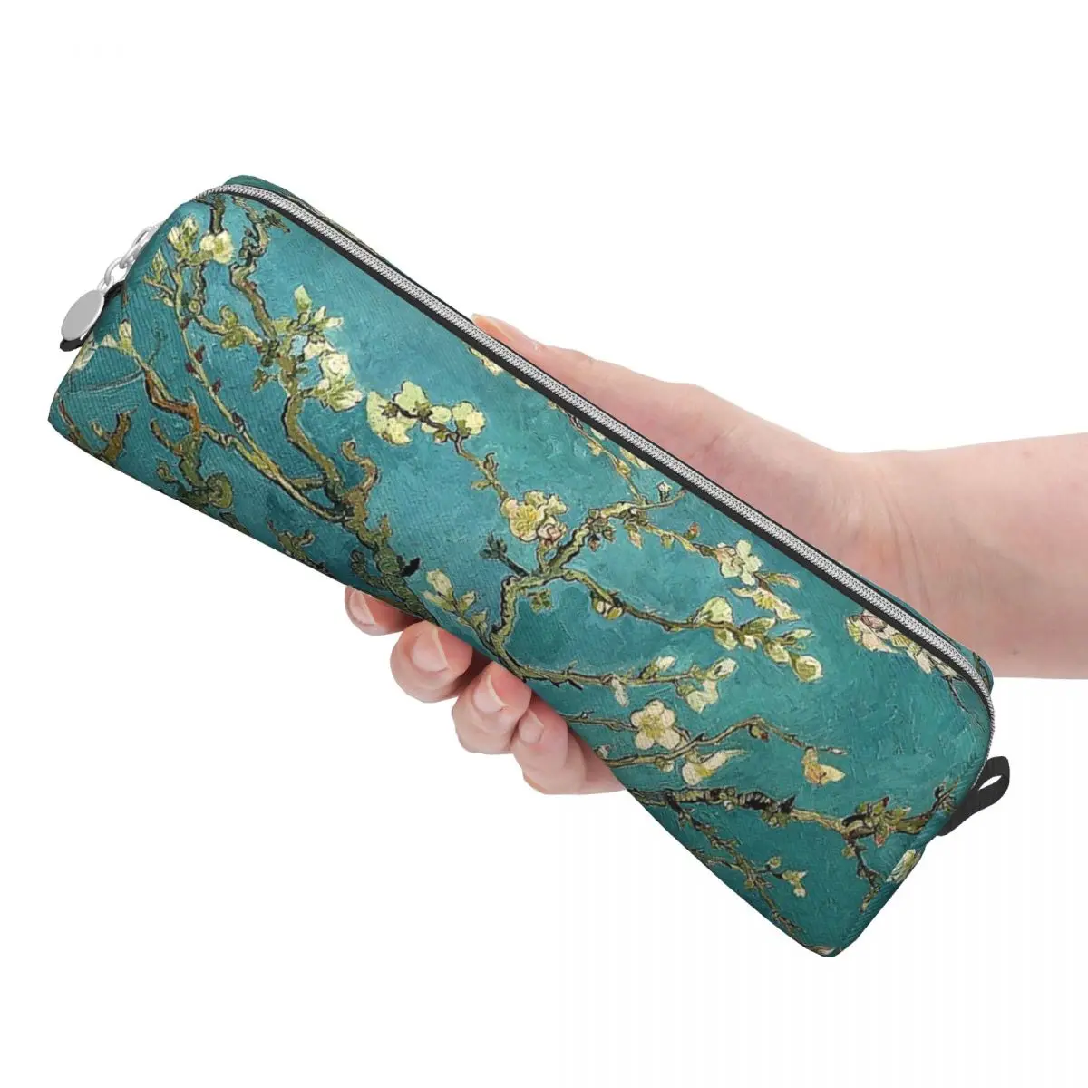 Original Van Gogh Art Restored Blossoming Almond Tree Pencil Cases Pen Holder Bag Kids School Supplies Gift Pencil Pouch