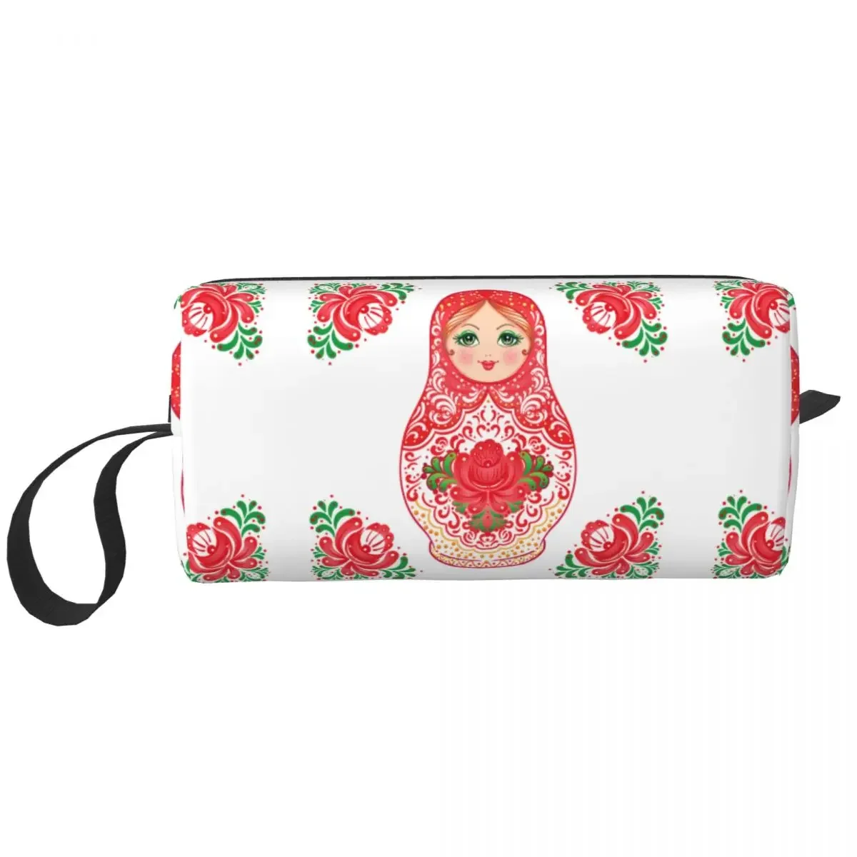 Custom Russian Doll Babushka Matryoshka Travel Cosmetic Bag for Women Toiletry Makeup Organizer Ladies Beauty Storage Dopp Kit