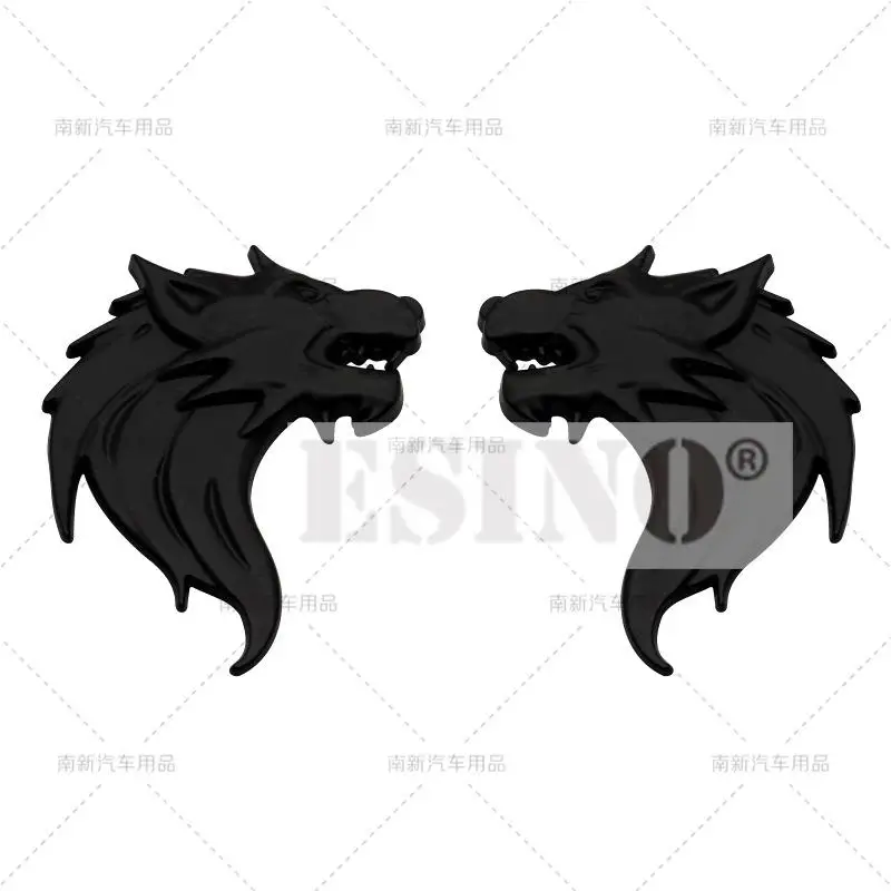 Wolf Totem 3D Car Emblem Badge Cool Fashion Zinc Alloy Metal Chrome Adhesive Car Body Accessory for Styling