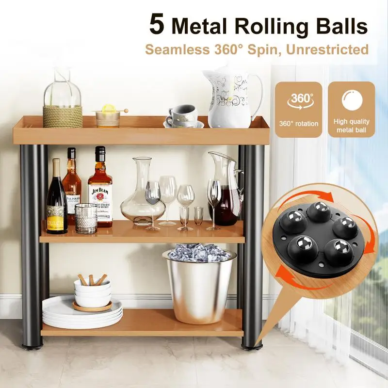 Eary 4pcs Adjustable Movable Furniture Chair Leg Furniture Foot Pads with 5 Wheel Rollers Washing Machine Riser Bed Sofa Booster - Image 4