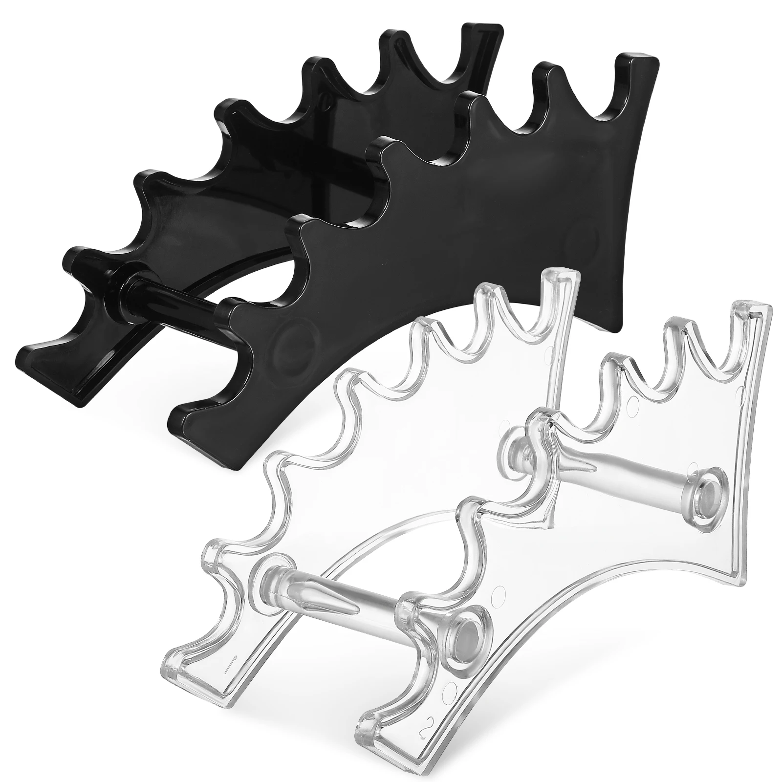 2 قطعة حامل القلم البلاستيك الأفقي انفصال المنظم حامل سطح المكتب تخزين الرف للأقلام ماكياج فرش حامل قلم #6