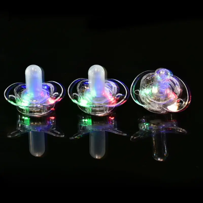 

Creativity Night Light Led Pacifier Party Rave Soft Light Up Toys Toy Flashing Led Glowing Whistle Necklace Nipple