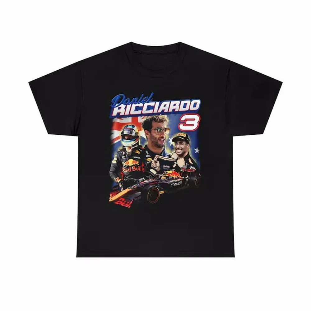 Daniel Ricardo Fórmula Uno Gran Premio Retro 90s Unisex Hombres Mujeres Camiseta de gran tamaño