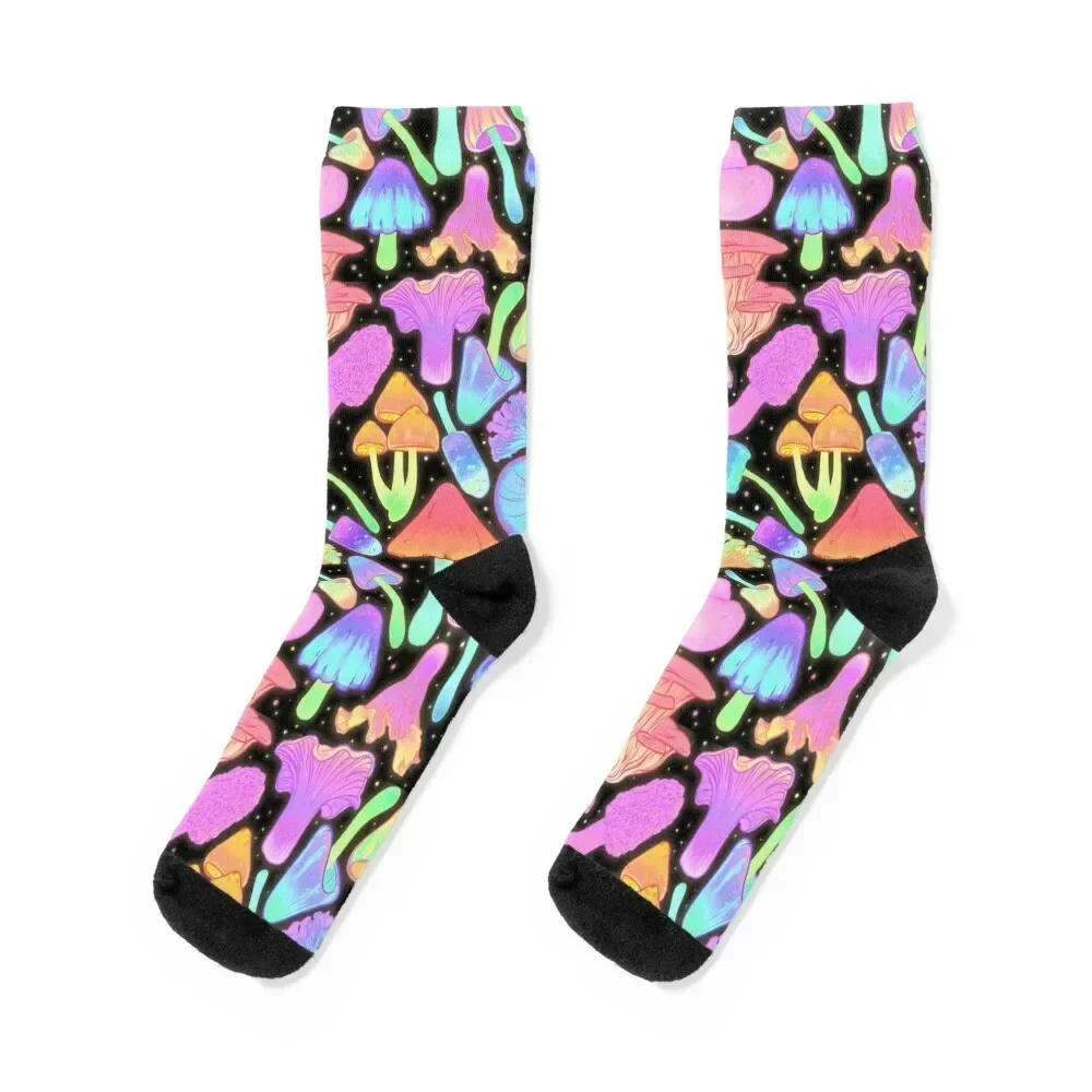 

Spooky Mushroom Hunt Neon Socks gift football retro Boy Child Socks Women's