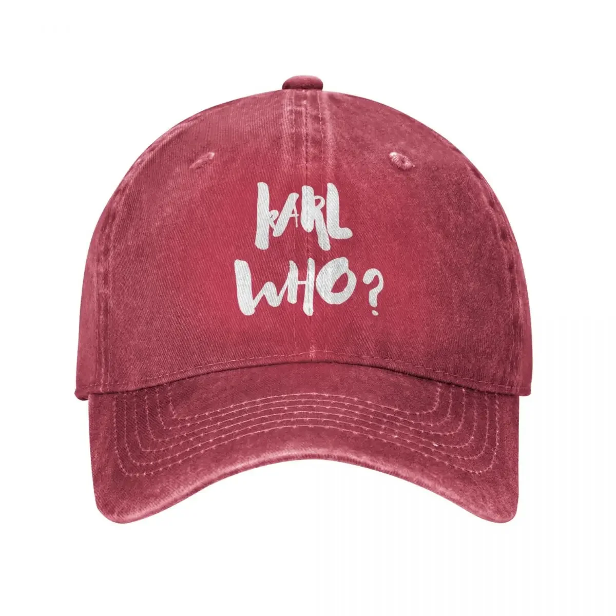 Karl Who Slogan Baseball Caps Casual Distressed Washed Snapback Cap Unisex Style Outdoor Summer Adjustable Caps Hat