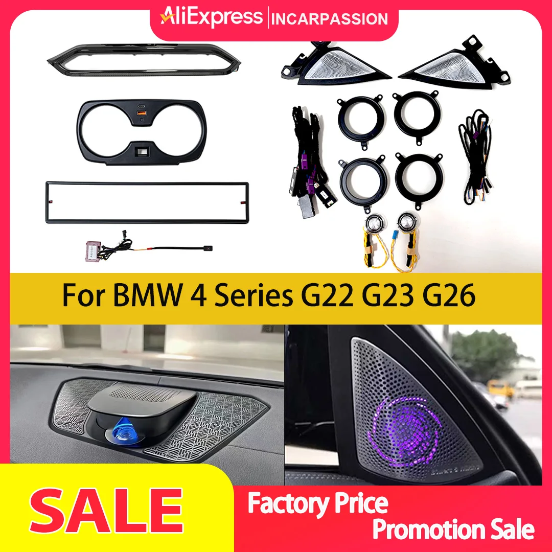 LED Ambient Light For BMW 4 Series G22 G23 G26 11 Colour Ambient Lights Upgrade Interior Luminous Kit A-pillar Car Accessories