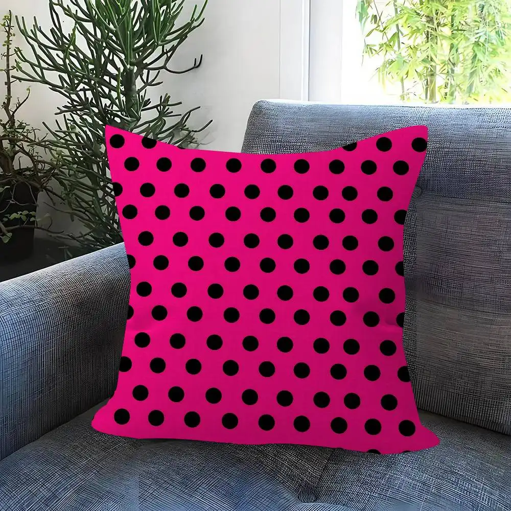 Modischer Polka-Dot-Figurenkissenbezug, Dekorativer Kissenbezug für Feiertage – Detail 15