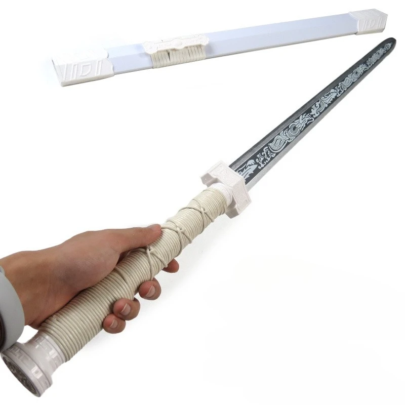 85 センチメートル/33.46 インチショート練習剣ストラップ竹アニメ周辺武器モデル小道具シース付きグッズ装飾品ギフトおもちゃ