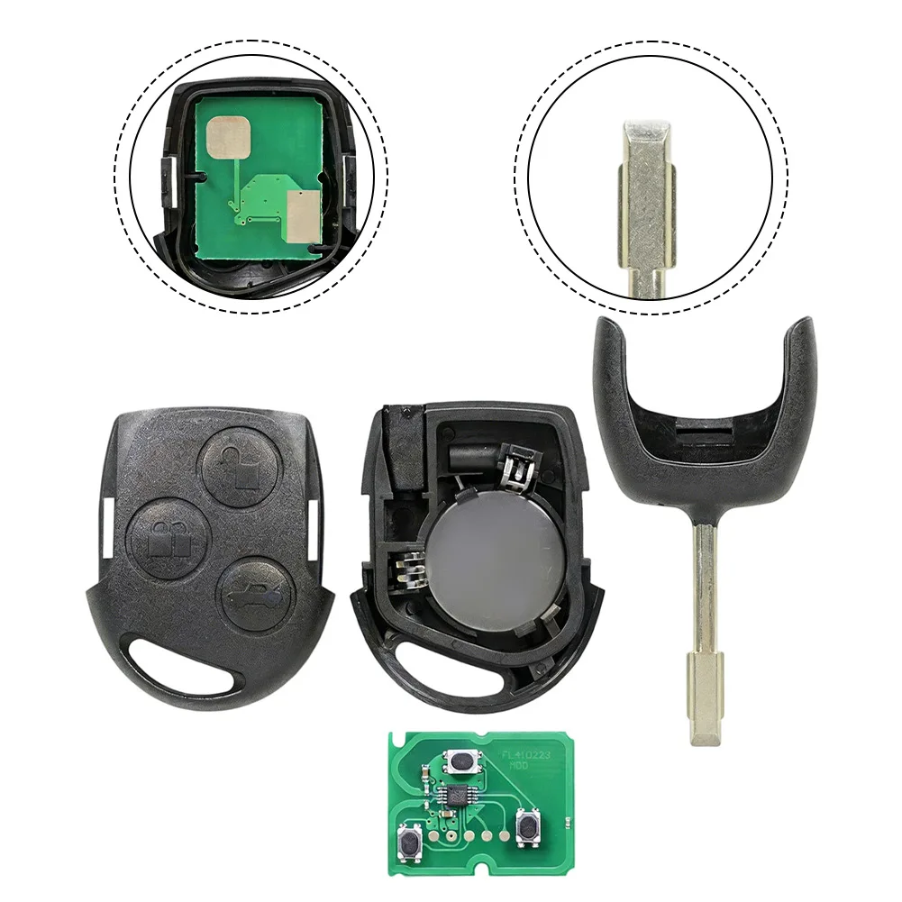 

Автомобильный 3-кнопочный пульт дистанционного управления для Ford Fiesta, Focus, Courier 2014-17, 433 МГц, 4D63, запчасти и аксессуары для автомобилей