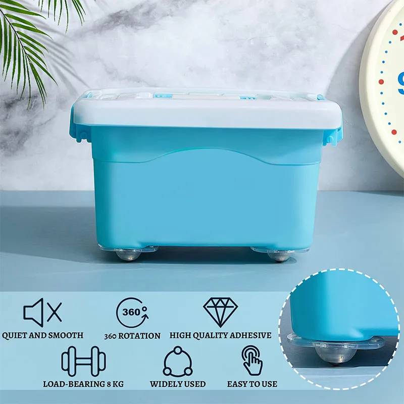 Transparent Self Adhesive Furniture Casters Stainless Beads Universal Wheel Household Mobile Base Accessories