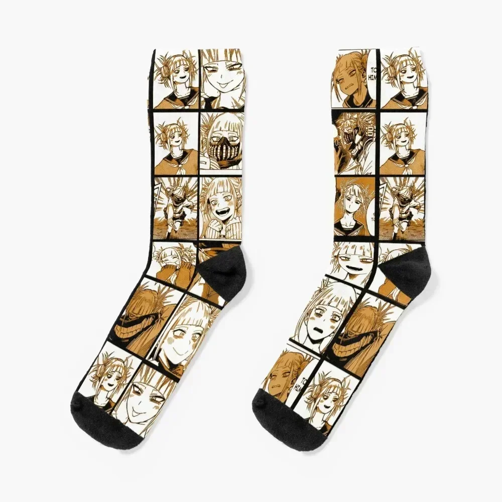 

Himiko Toga Collage Socks Heating sock cartoon soccer anti-slip custom sports Socks Men Women's