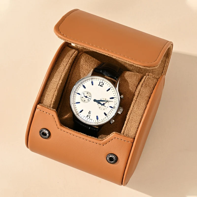 Oirlv Portable Jewelry Box Jewelry Organizer Roll 1 2 3 slot Watch Storage Box With Pillow Wristwatch Bag Gift Box Watch Case