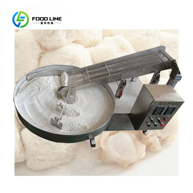 Kommerzielle Lebensmittel-Pulverbeschichtungsmaschine für Kuchen, Sesam-Kuchen-Beschichtungsmaschine, Mehlumhüllungsmaschine, Daifuku-Mochi-Maschine