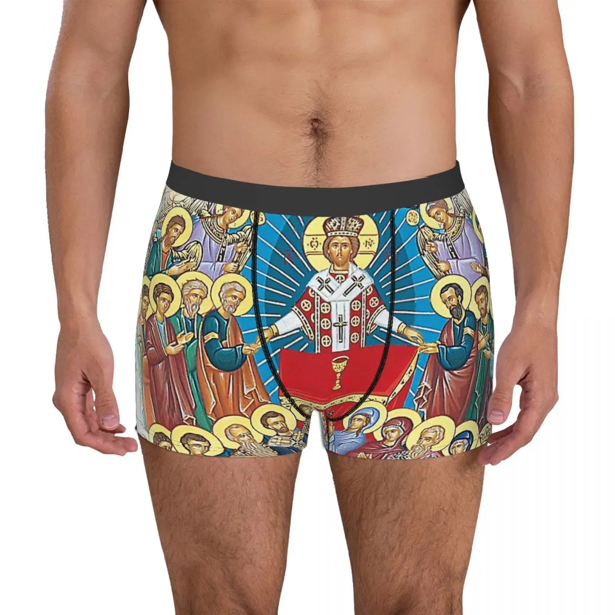 Divine Liturgy Ethiopian Cross Art Ethiopia Underpants Cotton Panties Man Underwear Comfortable Shorts Boxer Briefs