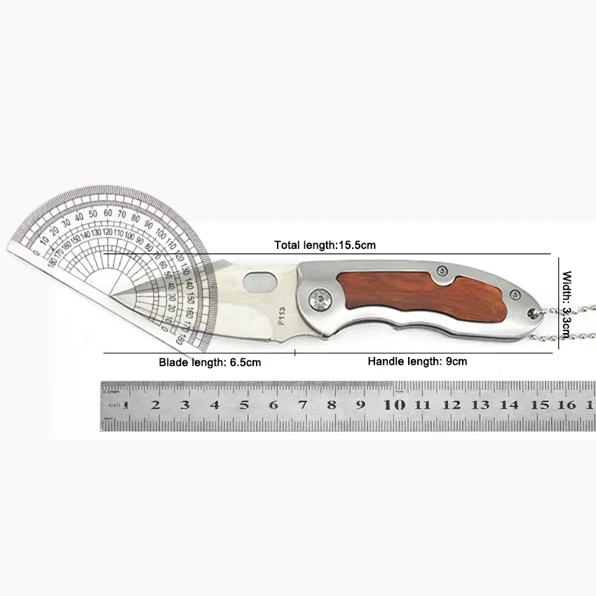 1pc,Outdoor Folding Knife Fine Mini Fruit Portable Stainless Steel Carry Defense Knife