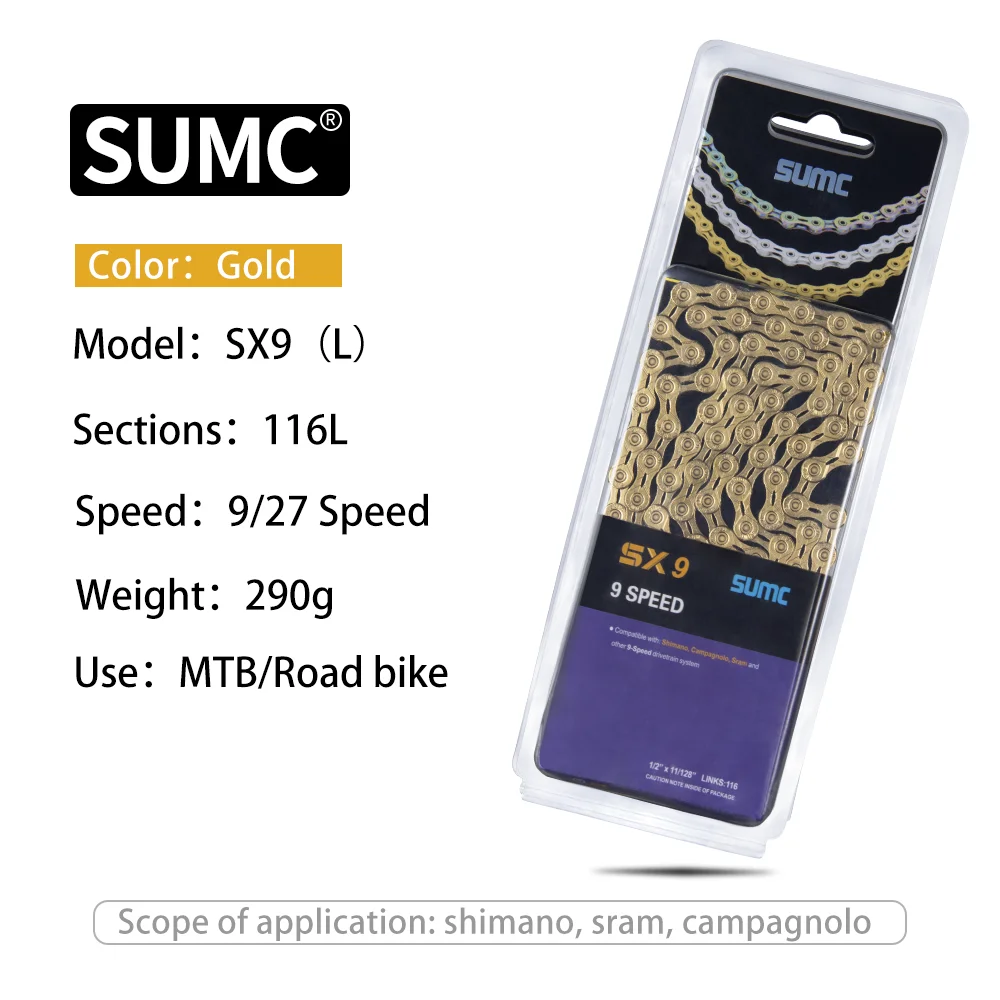 Bolany Fahrrad Kette 8 9 10 11 12 13 Geschwindigkeit Titan Gold Silber Regenbogen Mountain Road SUMC Bike Ketten Teile 116/126 Links