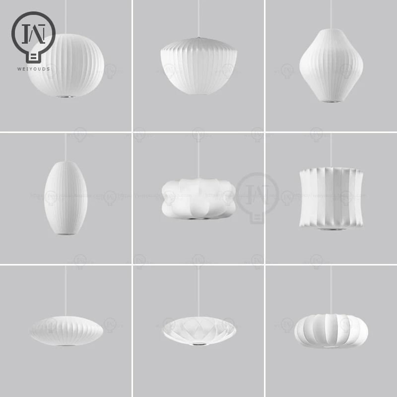 Denmark Designer Silk Pendant Lamp Living Room Hotel Hall Restaurant Hanglamp Home Decoration LED Lighting Factory Direct Sales