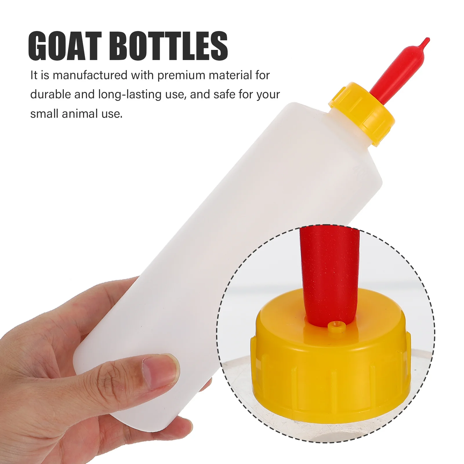 

1 комплект, бутылочка для молока ягненка, материал премиум-класса, антибитные съемные соски, безопасный легкий портативный инструмент для кормления детских коз