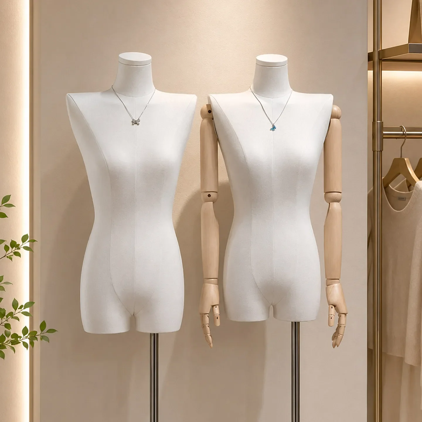 Model props woman body half full body window stand clothes store right angle flat shoulder dummy model display