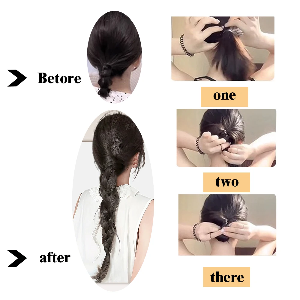 شعر مستعار اصطناعي braidswire رسم ذيل السمكة braidslow التعادل مزاجه كسول، الصيد كليب تويست الضفائر الضفائر الطويلة، شعر مضفر، شعر مستعار ب