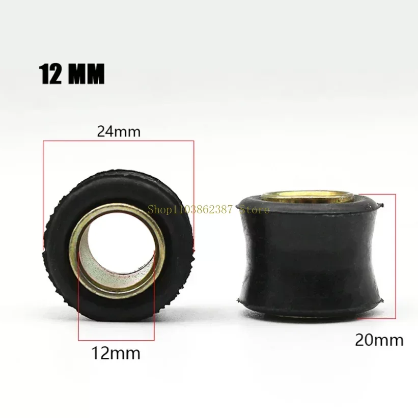 2pcs Universal Motorcycle 10MM 12MM Rear Shock Absorber Sleeve Buffer Rubber Ring Bushing Fixed Rear Scooter