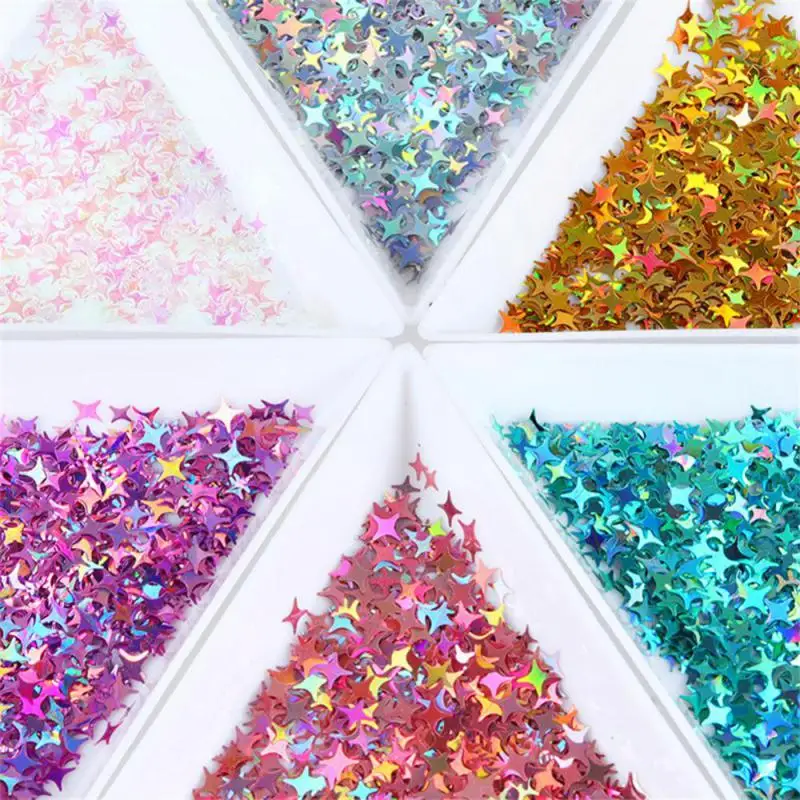 Holographic Gradient Maple Leaf Nails Sequin Laser Leaf Sequins Nail Decorations Autumn Manicure Decoration Accessories