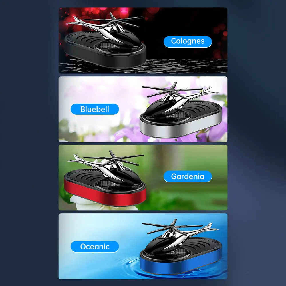 معطر الطائرات الشمسية للسيارة ، موزع عطر المروحية ، المقعد الدوار ، البندول الإبداعي ، الديكور