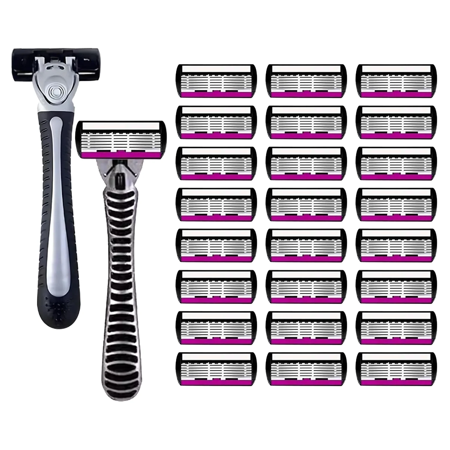 Lames de rasoir de sécurité pour homme de haute qualité, 6 couches, acier inoxydable allemand, cartouches de rasage compatibles avec les rasoirs Mach