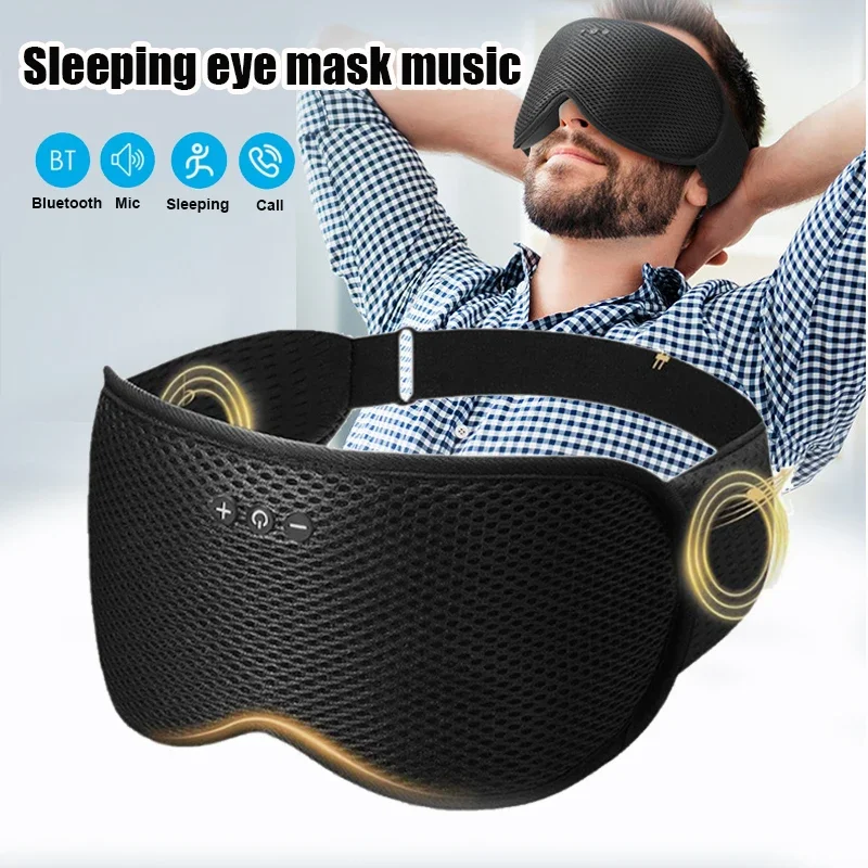 Bluetooth Bluetooth Wireless Sleeping Headphones 3D Blindfold Soft Washable  Music Headset Eyemask Handsfree Call Earphones Adjustable - Aliexpress Deal