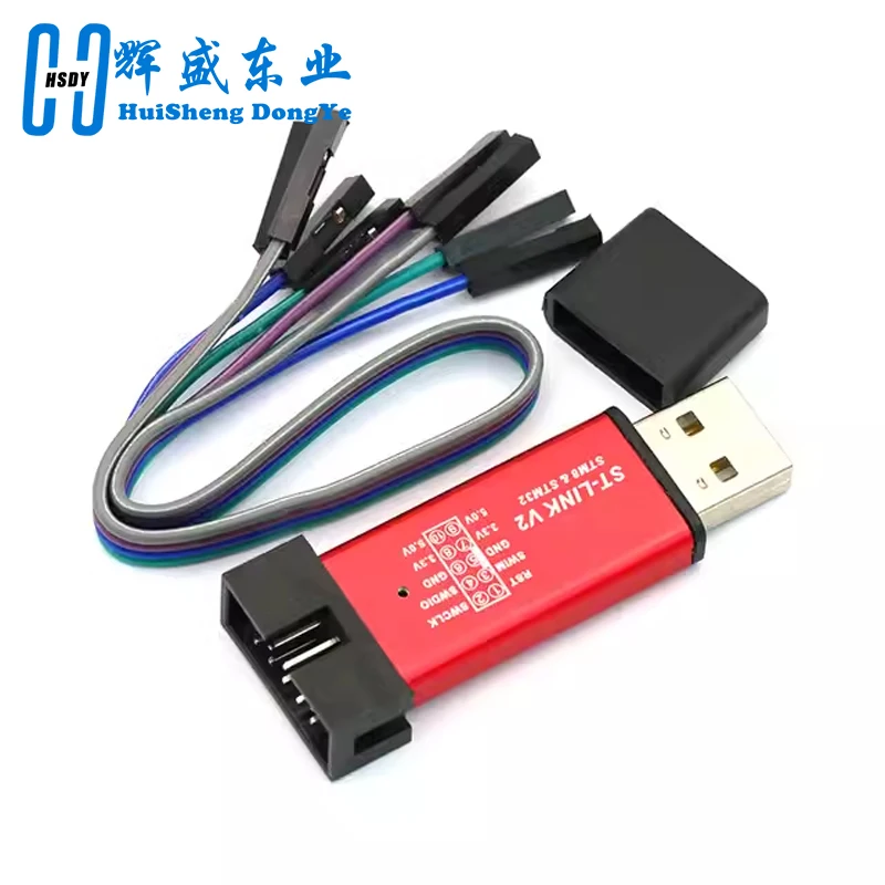 ST LINK Stlink ST-Link V2 Mini STM8 STM32 Simulator Download Programmer Programming With Cover DuPont Cable ST Link V2