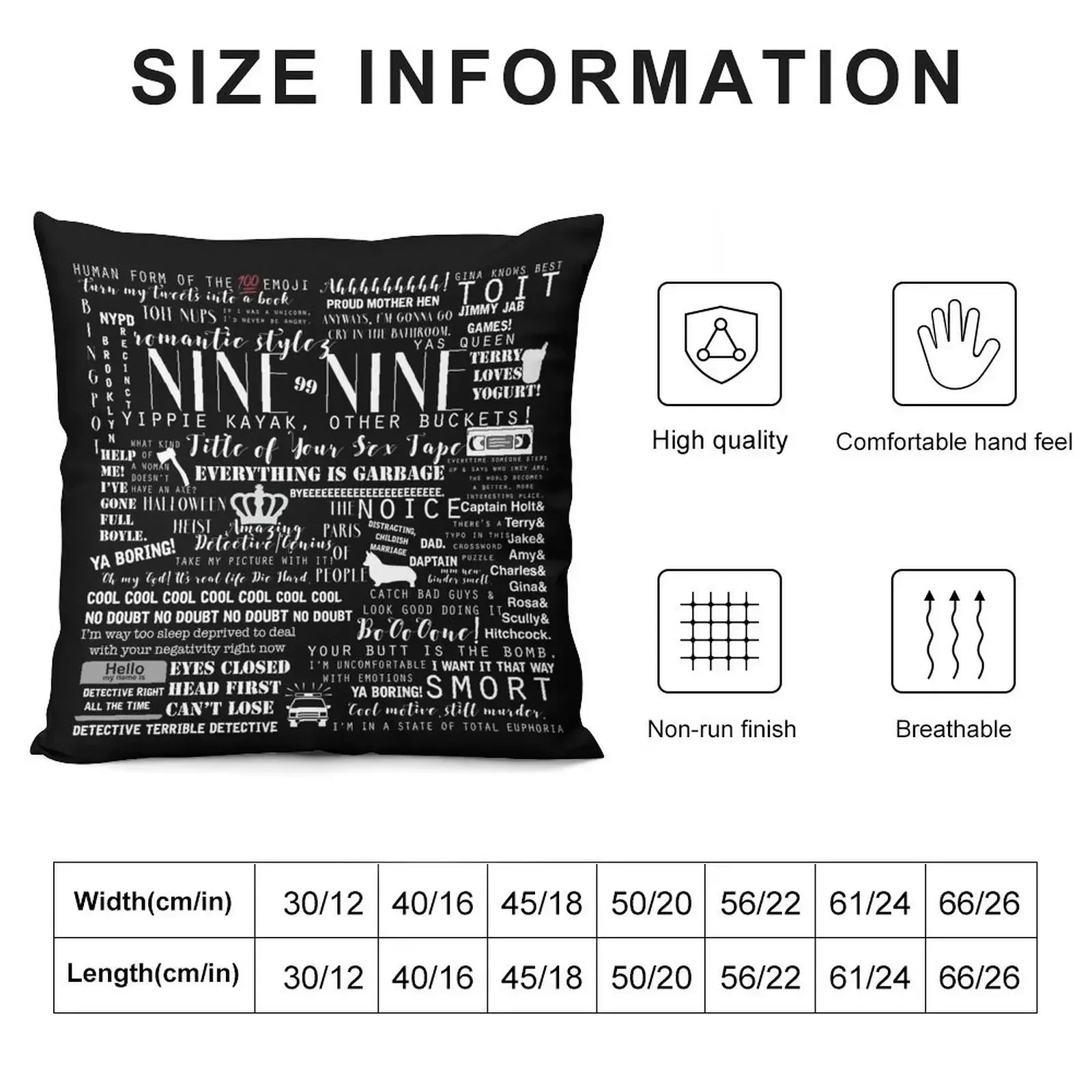 B99 Memorable Quotes (White on Black) Throw Pillow Pillowcase Decorative Cushions For Luxury Sofa autumn pillowcase pillow