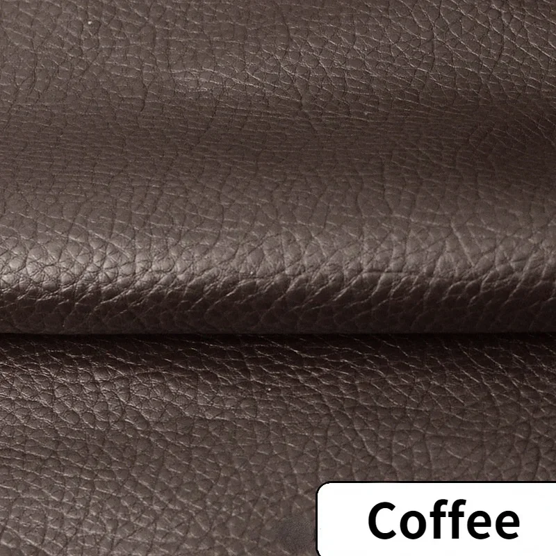 1pc 140 * cm Litschi Pu Kunstleder Kunstleder Stoff synthetisch zum Nähen Bogen Tasche Broschen Sofa Auto DIY Hademade Material