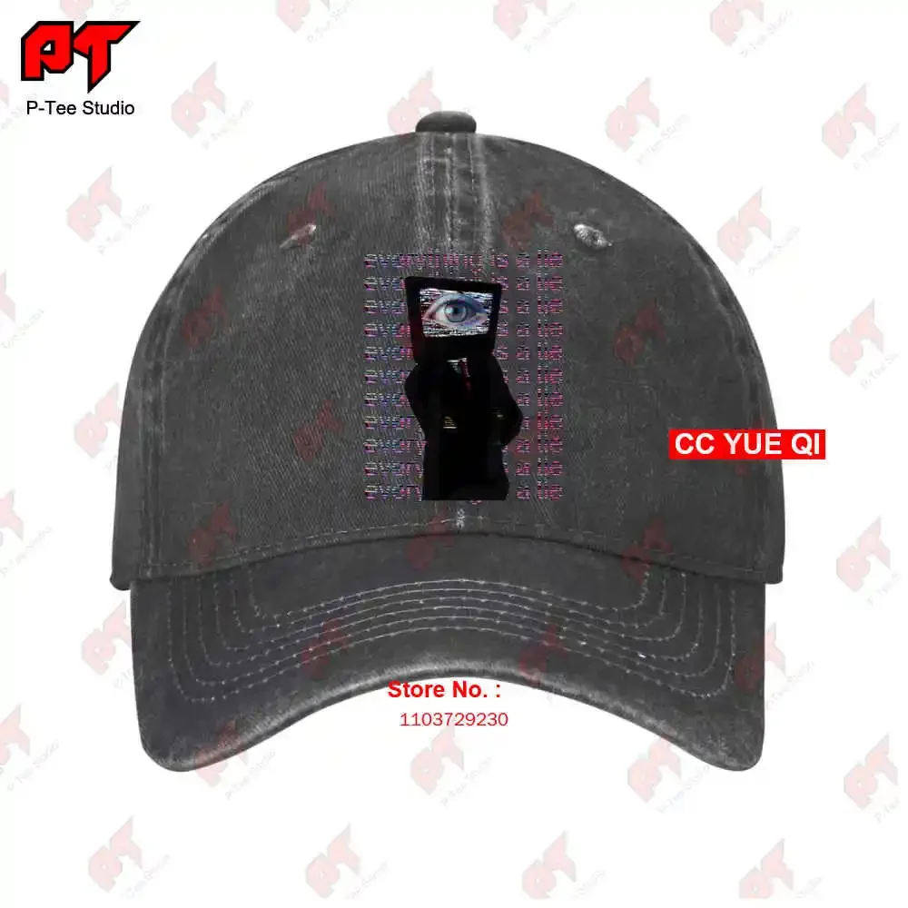 New Limited Weirdcore Aesthetic Tv Head Meme Art Dreamcore Baseball Caps Truck Cap QDA1