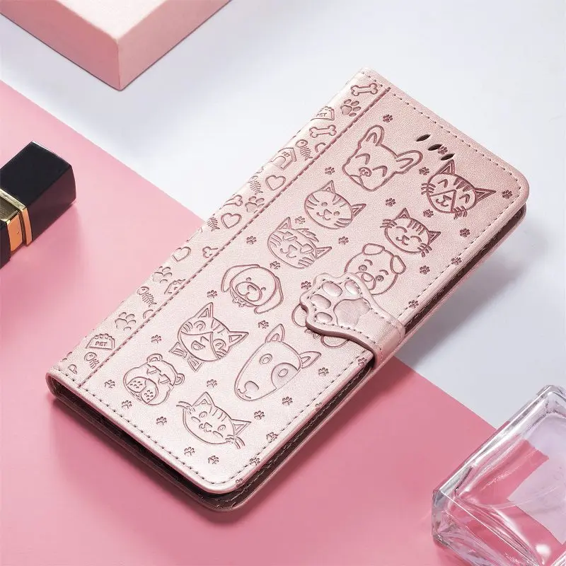 القط الكلب نمط الوجه غطاء الهاتف ل OnePlus 13 12R 11 10T 9 Pro Ace 3 2 Pro 2V Nord 4 3 2T N30 N300 N200 مع مشبك مغناطيسي