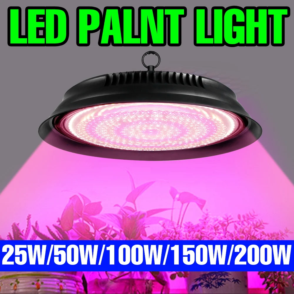 200W LED Grow Lights Full Spectrum Plant Hydroponics Cultivation Lamp US/EU Plug For Indoor Greenhouse Tomato Vegetables Growbox
