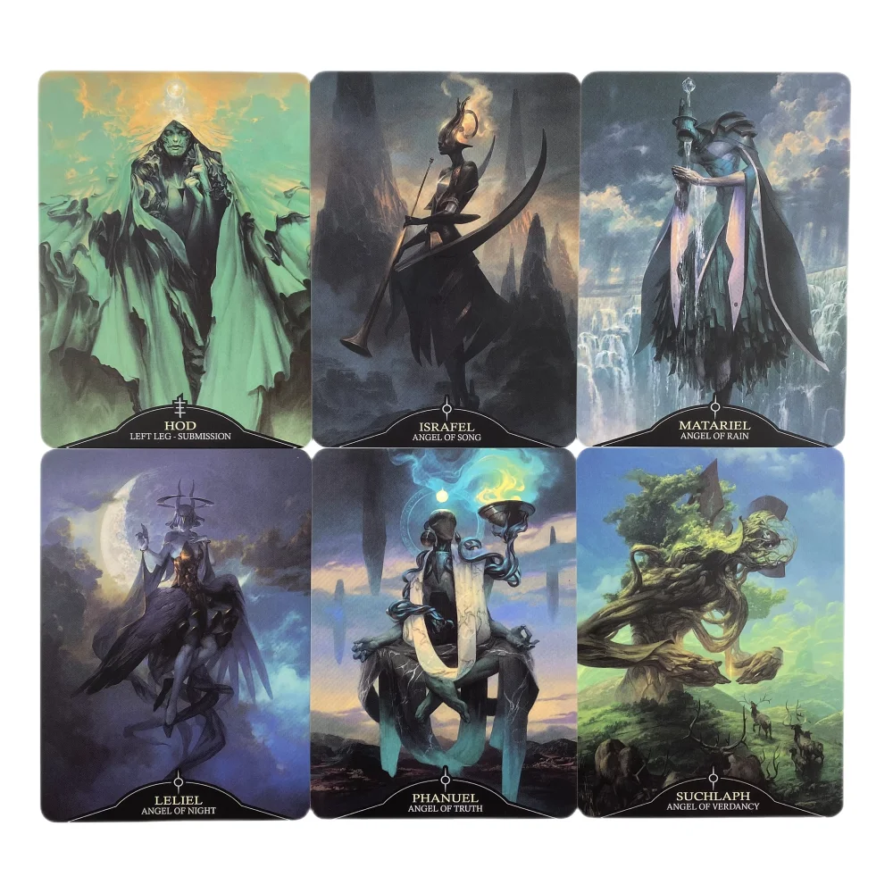 Angelarium Oracle Of The Emanations Cards A 33 English Divination Edition Deck Borad Games