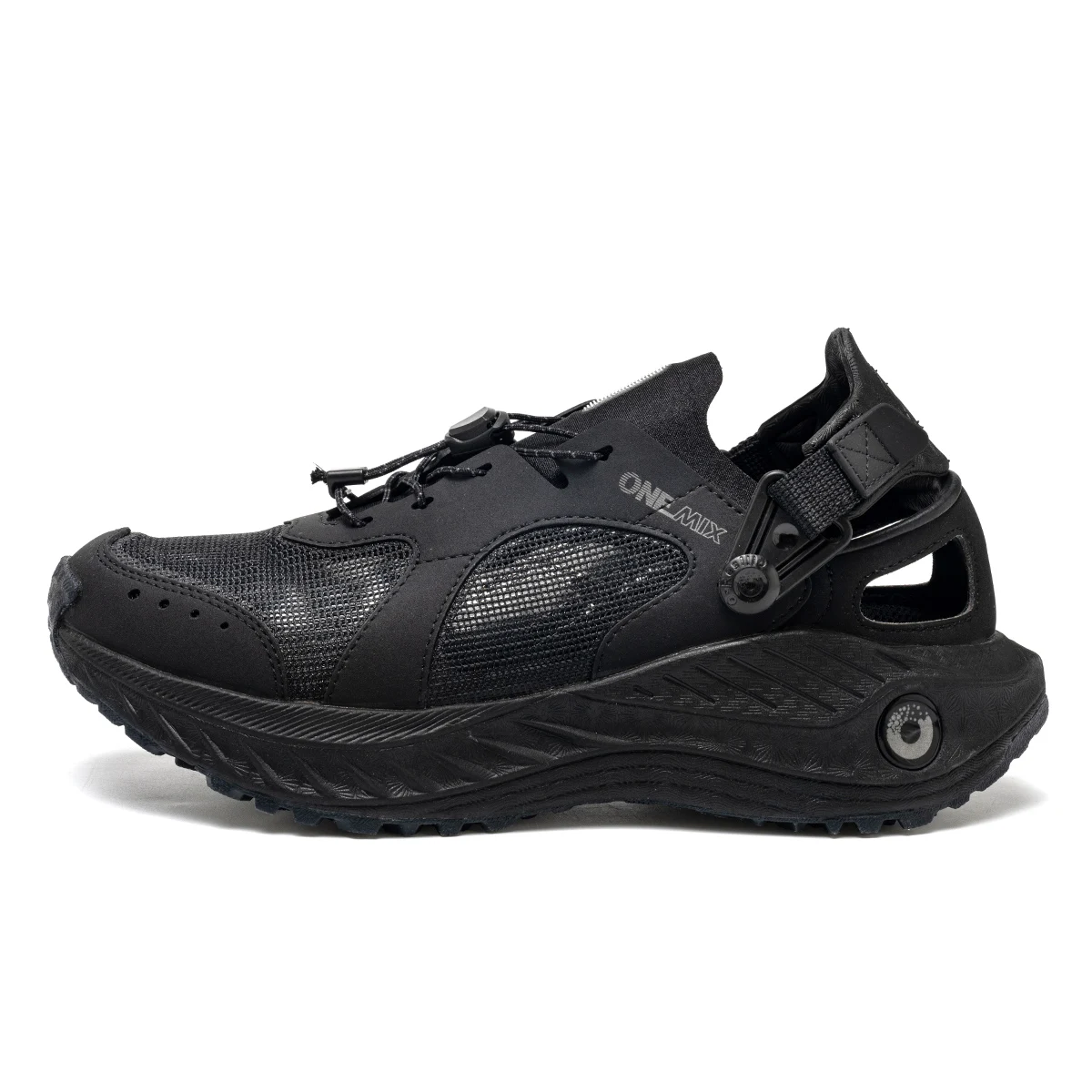 ONEMIX Black Canyoning Shoes Male Water Wading Shoes Sneaker Summer Men Outdoor Upstream Beach Wading Shoes Quick Dry Aqua Shoes