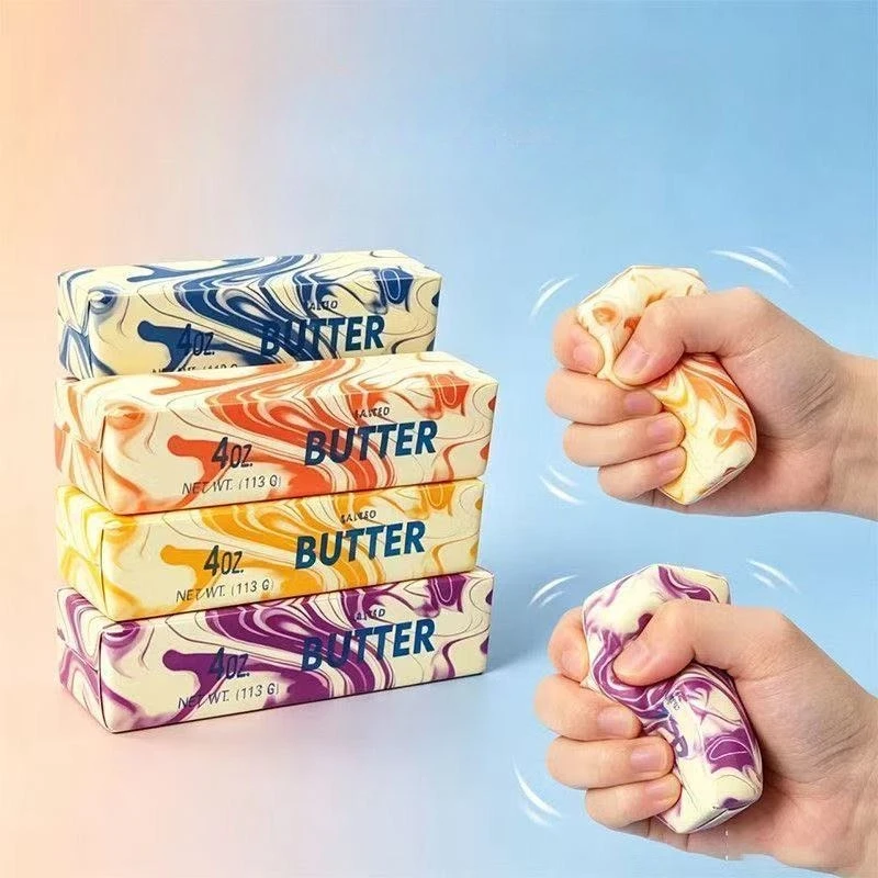 1-12 Stück Quetschbarer Butterstab Fidget-Spielzeug Klebriger Butterstab Langsam Zurückfederndes Stress-Quetschspielzeug Anti-Stress Sensorisches Spielzeug für Erwachsene – Detail 6