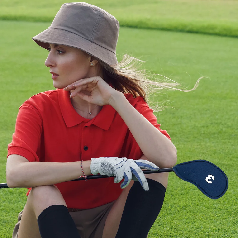 

11pcs Golf Club Head Covers Mallet Putter Cover Durable Scratch-Proof Protection For Travel Storage Golfing Accessory