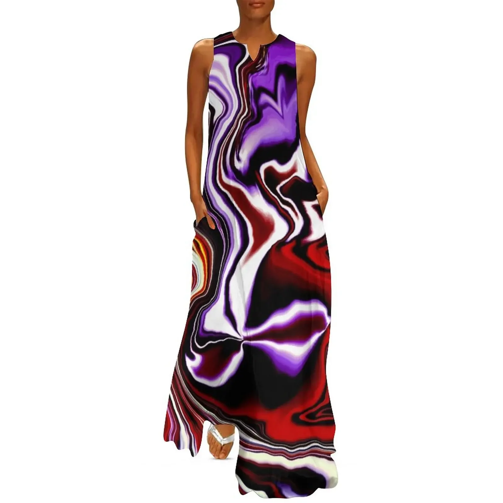 

Liquid Color Red Long Dress dresses summer dresses ladies 2025 summer Dress