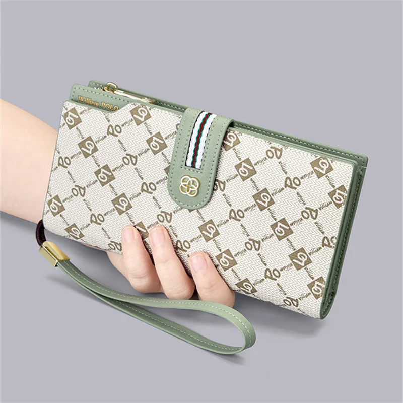 WILLIAMPOLO Luxury Brand Designer Wallet Women Fashion Long Clutch Bag Coin Purse Credit Cards Holder Printing Wallets for Women