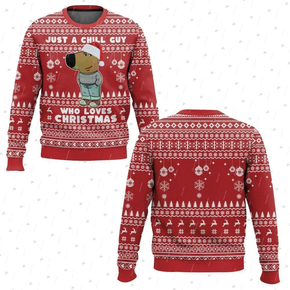 

Christmas Ugly Sweater Cosplay Santa Claus Pet Anime Cartoon Skull Vintage 3DPrint Harajuku Winter Pullover Funny Long Sleeves 0