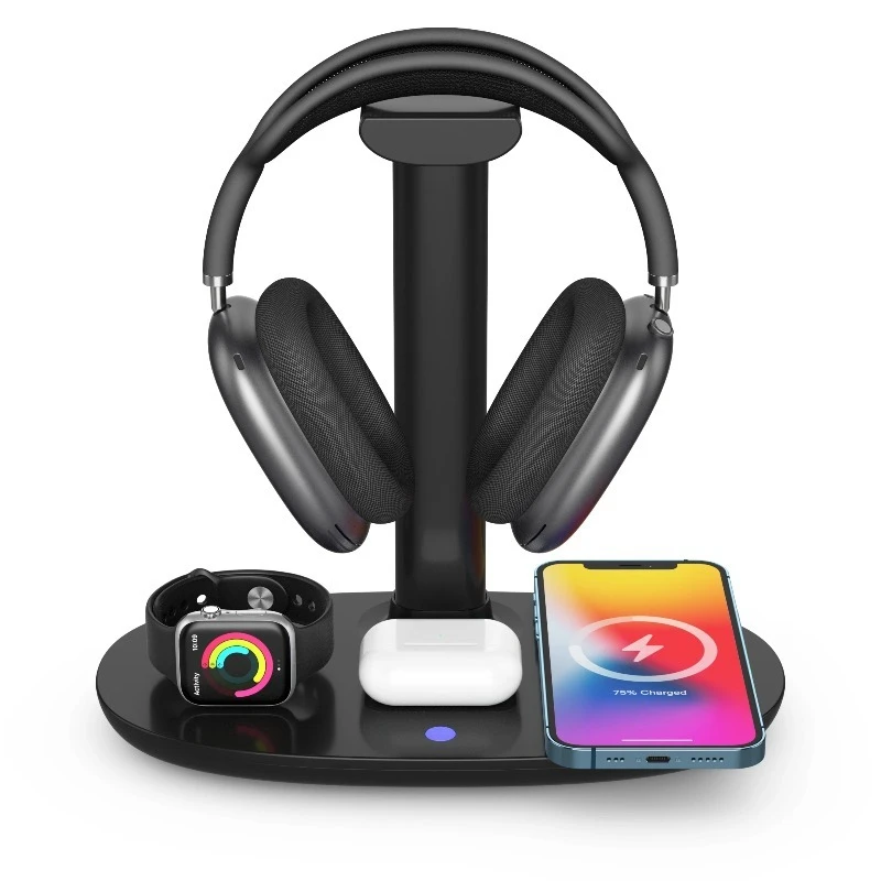 

New 3 4-in-1 wireless charger, wireless charging station, earphone holder, game earphone holder.