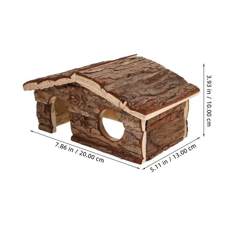 Wooden Small Animal Sleeping Bed Rabbit Hideout House Hamster Shelter Cage Pig Guinea Toy Nest Wooden Habitats cage pet supplies