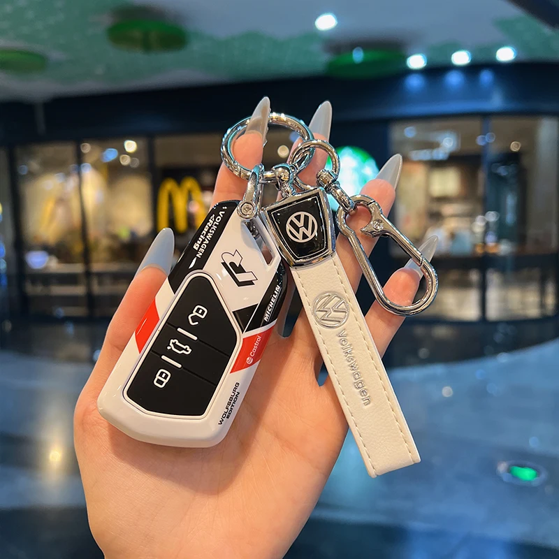 حافظة مفاتيح السيارة المصنوعة من خليط معدني لسيارة VW Volkswagen Golf 7 8 Git MK8 ID.3 ID.4 Cupra Formentor Skoda Octavia A8 SEAT Leon MK4 2020 2021 #4