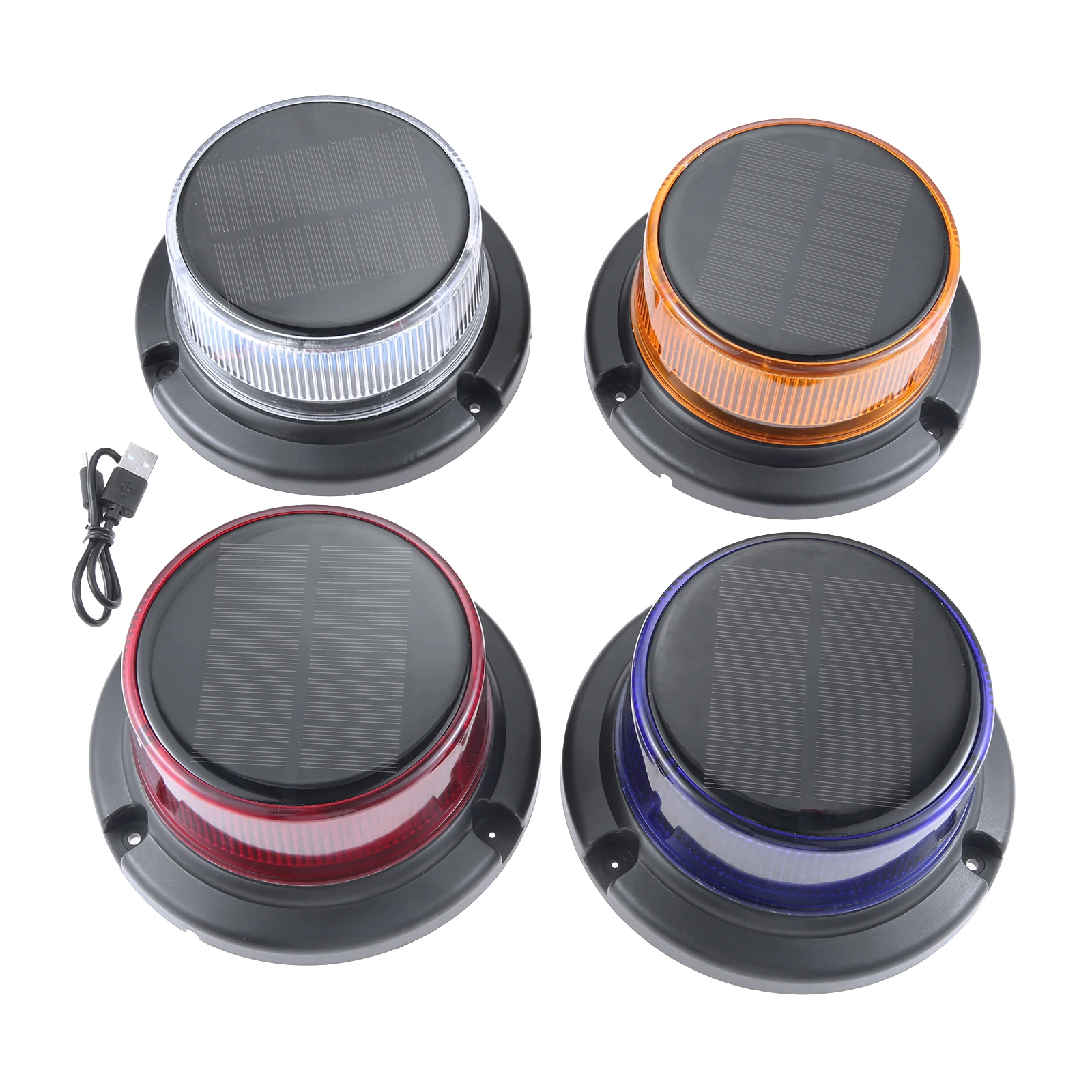 

1Pc Emergency LED Lights with Magnet Holder for Constructions Tow Trucks Snow Plows Security Vehicles Weatherproof